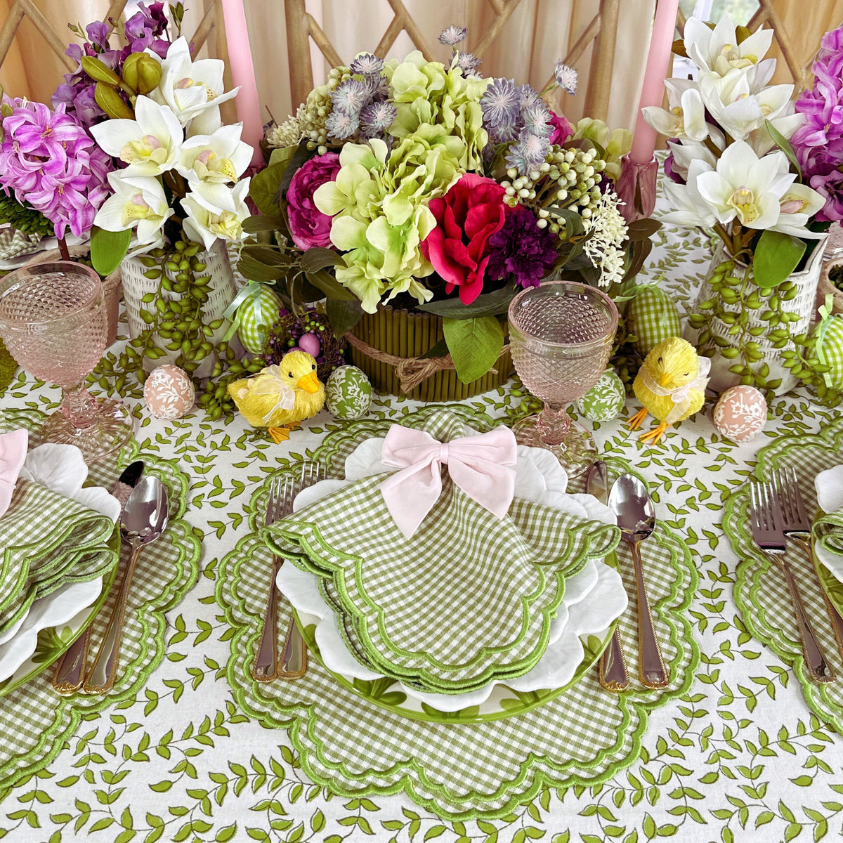 Green Leaves Tablecloth