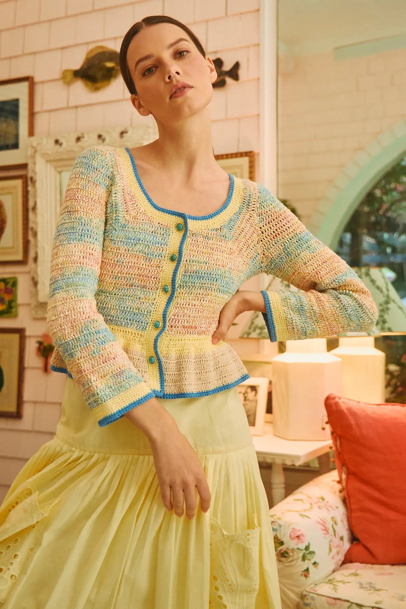 Guiliana Cardigan in Space Dye