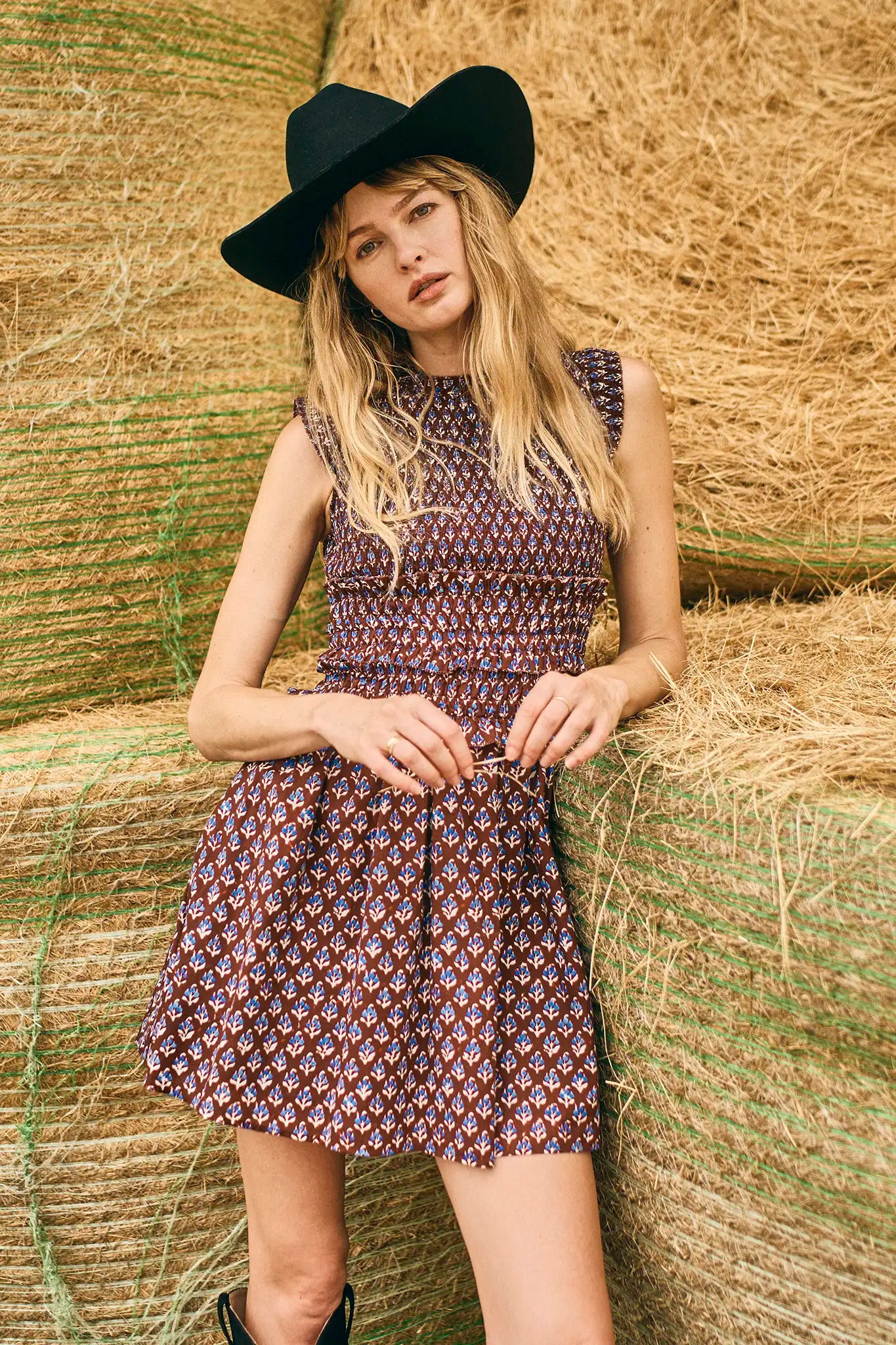 Gweneth Dress in Autumn Fleur Fig