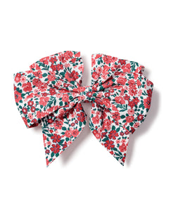 Girl’s Twill Hair Bows in Fleurs des Bois