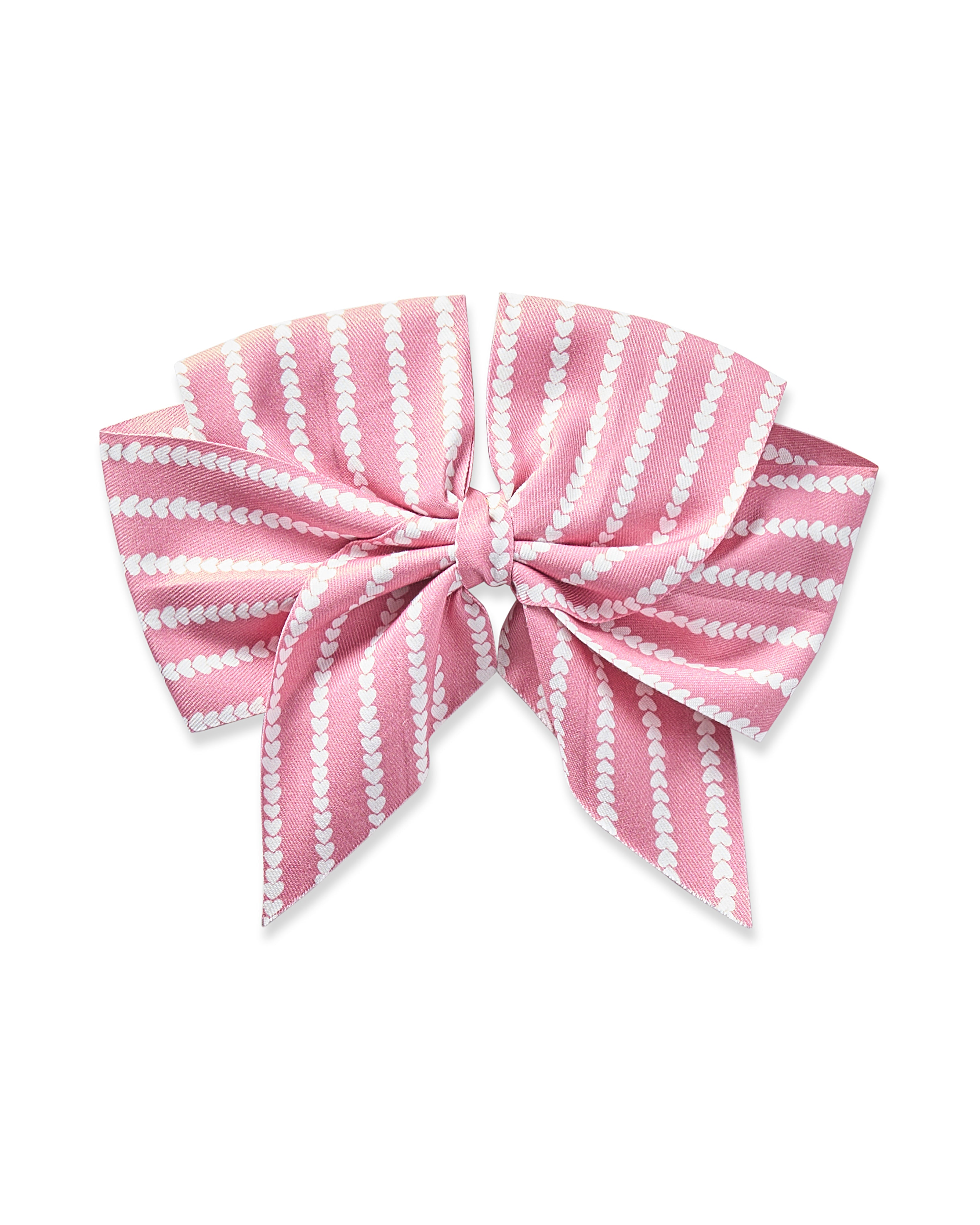 Girl’s Twill Hair Bows in Love Lines