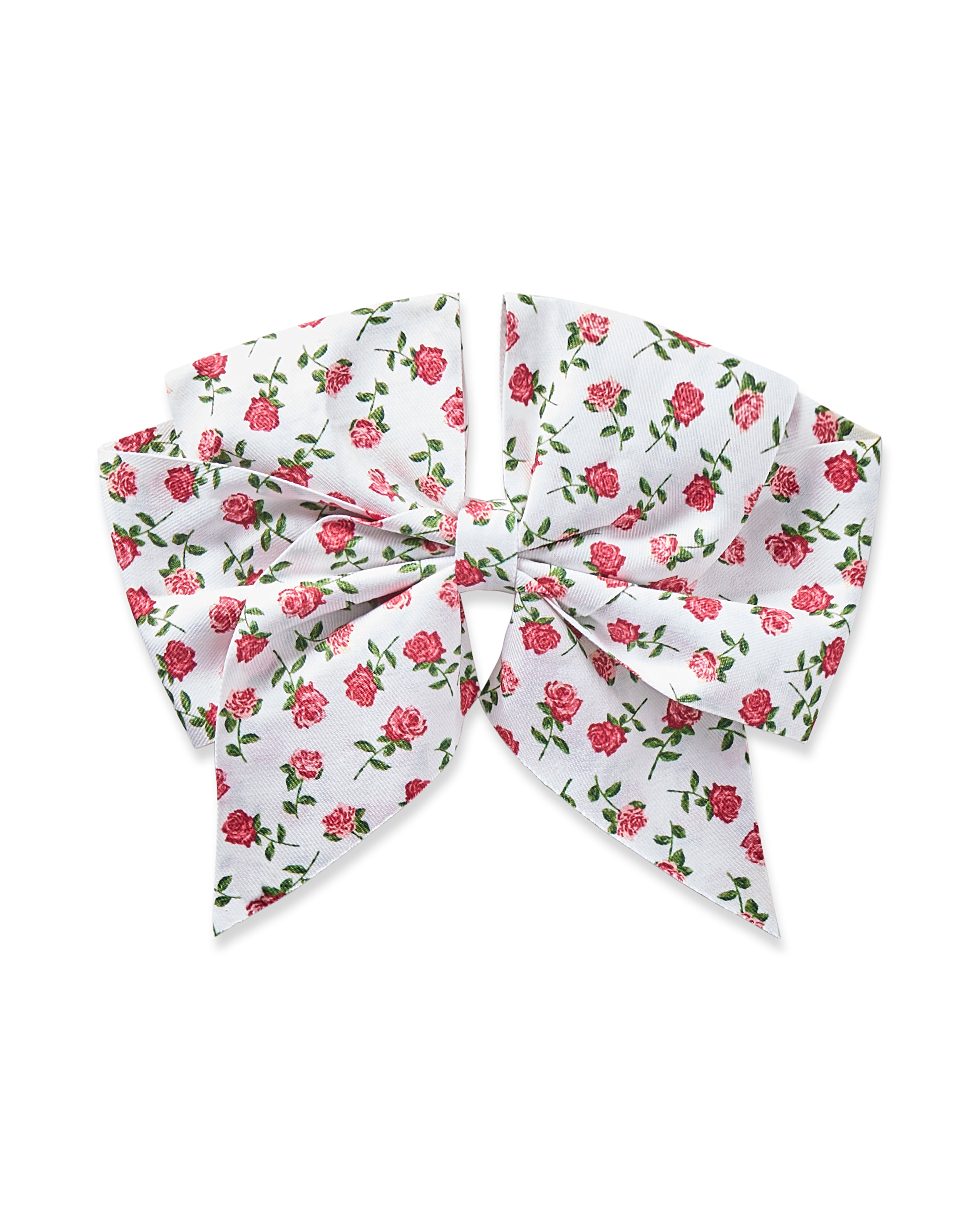 Girl’s Twill Hair Bows in Petite Petals