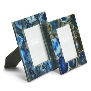 Blue Agate Photo Frame, Set of 2