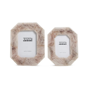 Pink Quartz Photo Frames, Set of 2