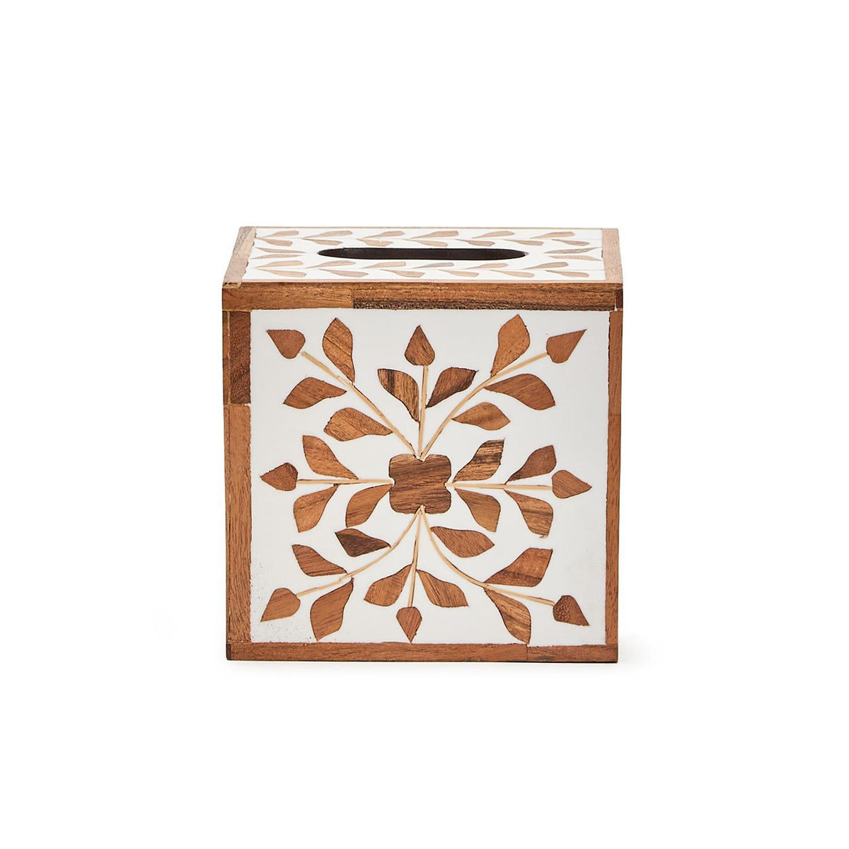 Bone Inlay Cube Tissue Box