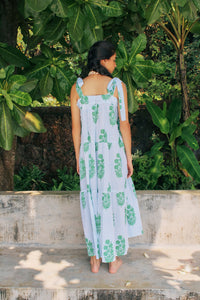 Winslow Dress in Bluebell & Sage