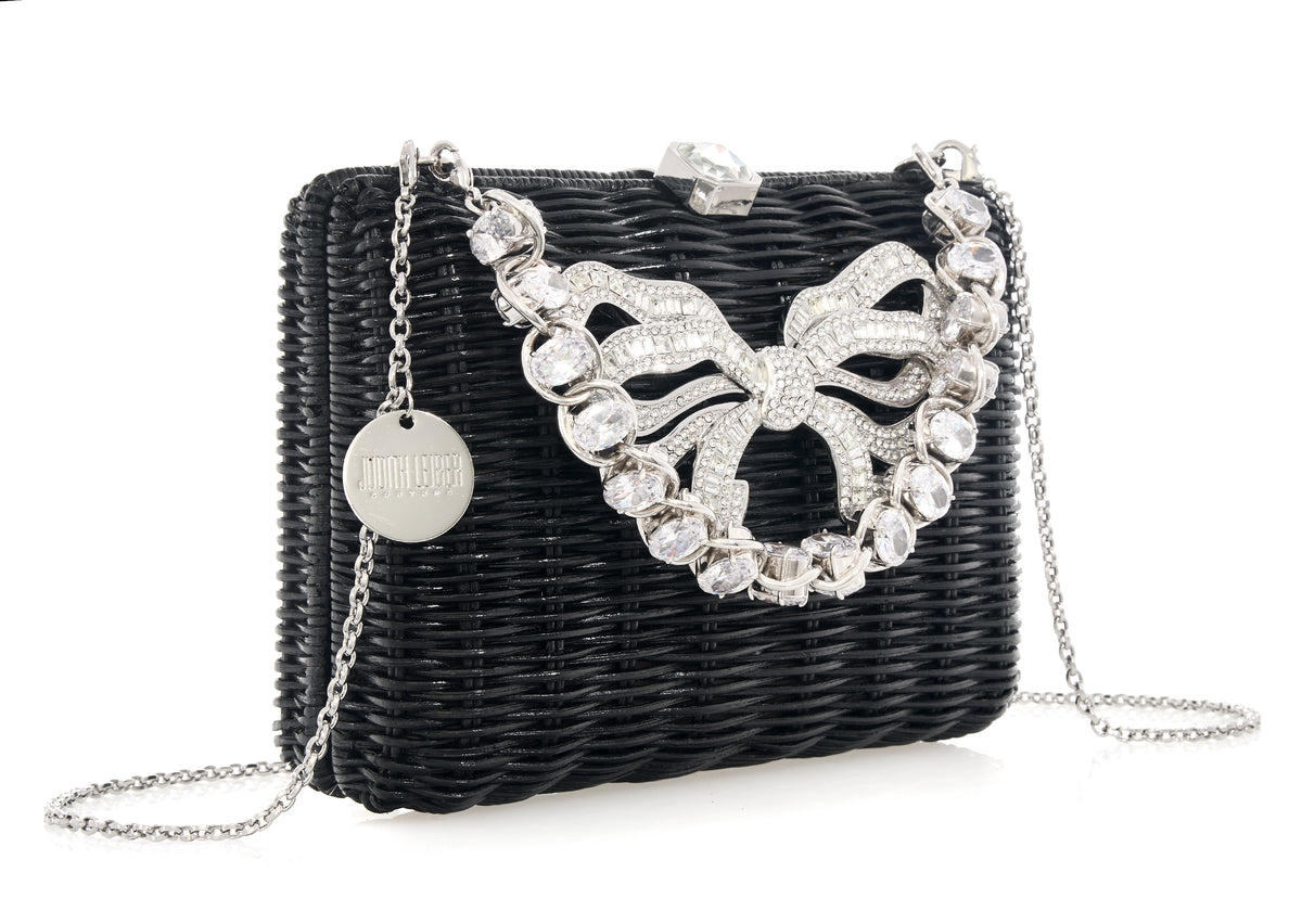 Hailey Wicker Basket Bow Clutch