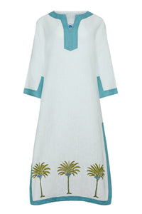 Hampton Caftan Blue Palm