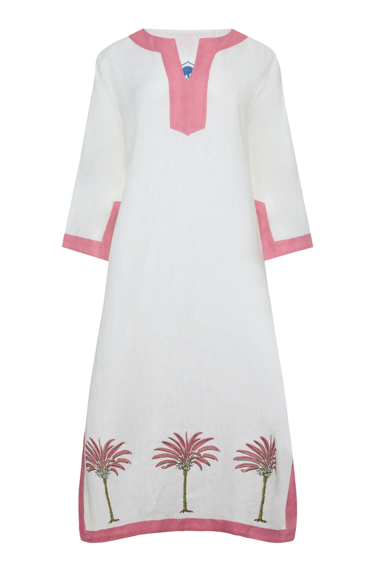 Hampton Kaftan Pink Palm