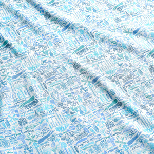 Joy Street Kids Hamptons print detail, blue