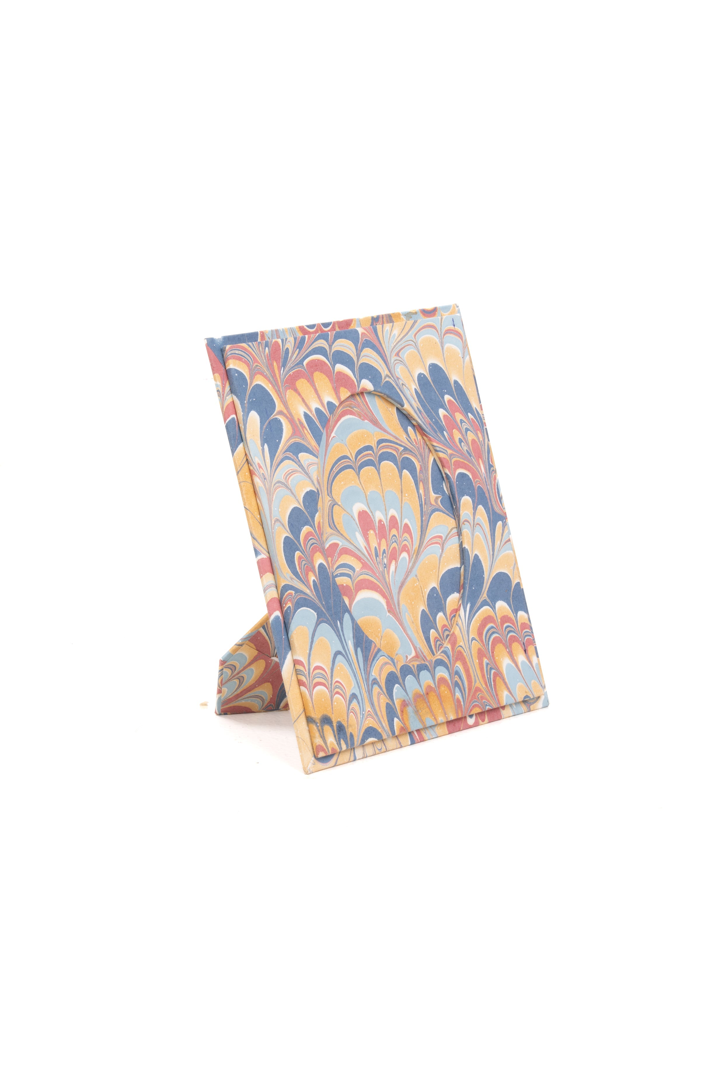 Hand-Marbled Picture Frame 4x6 in Venetian Swirl