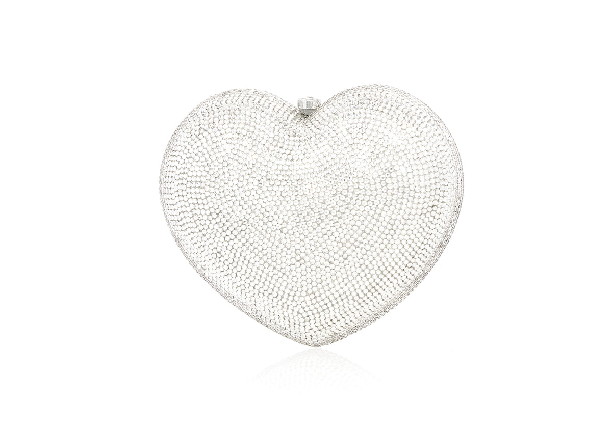 Petit Coeur L'amour Clutch in Silver