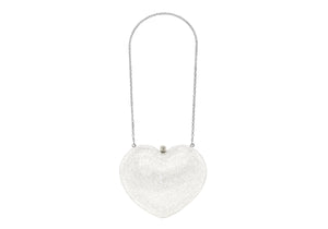 Petit Coeur L'amour Clutch in Silver