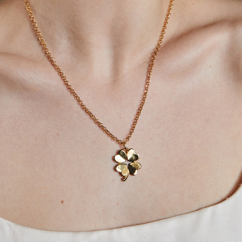 Small Luck and Love Clover Necklace