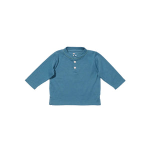 Henley Baby T-Shirt in Petrol