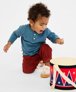 Henley Baby T-Shirt in Petrol