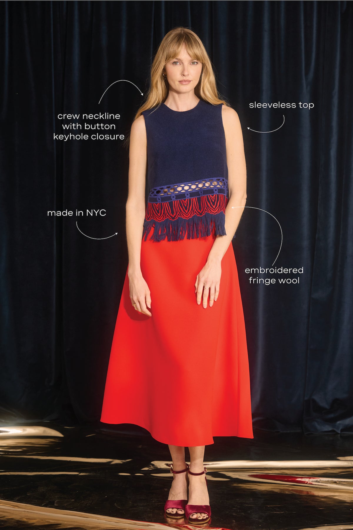 Astor Top in Midnight Wool