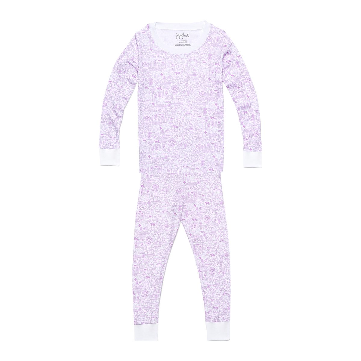 Joy Street Kids Houston print pajamas, pink