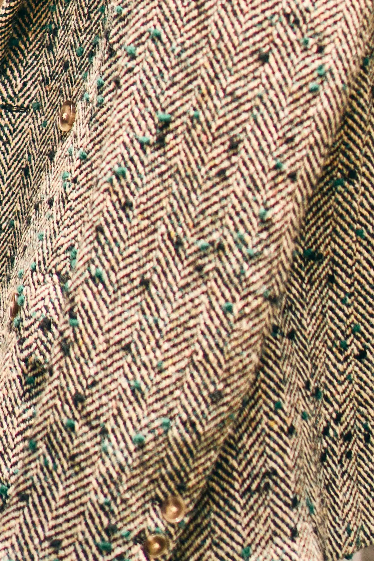 Huntley Half Coat in Mixed Herringbone