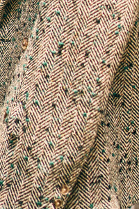 Huntley Half Coat in Mixed Herringbone