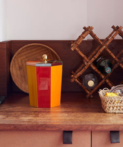 Rainbow Lacquered Ice Bucket