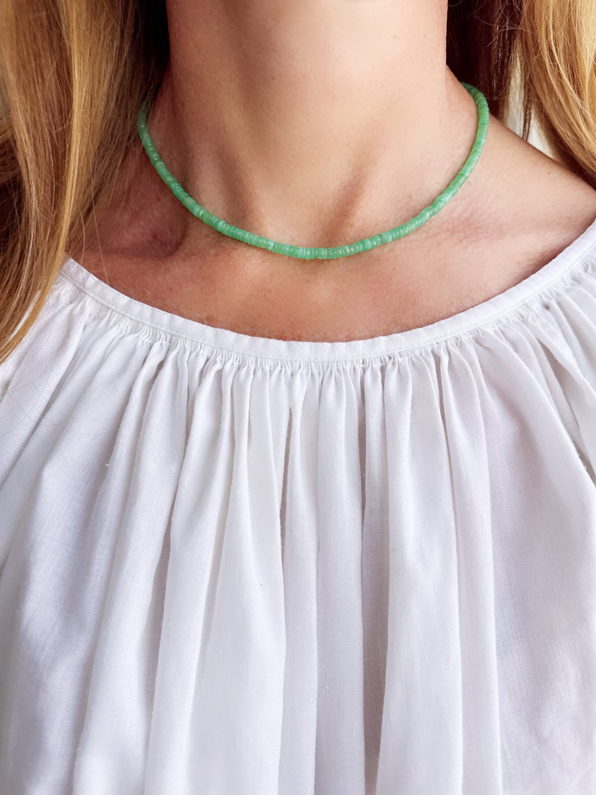 Chrysoprase Heishi Necklace
