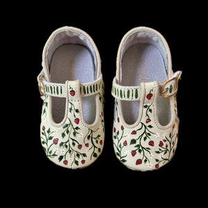 Strawberry Hand-Painted Baby Shoes