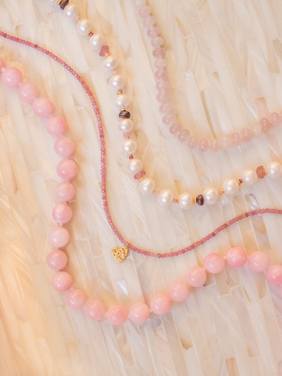 Dani Necklace in Pale Pink