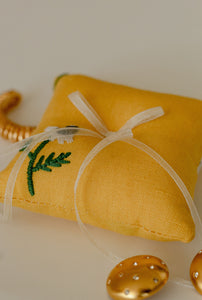 Manzanilla Mustard Ring Pillow