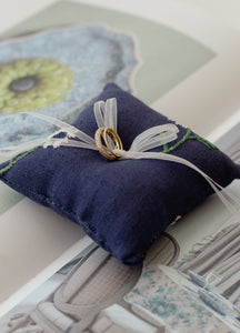 Manzanilla Navy Ring Pillow