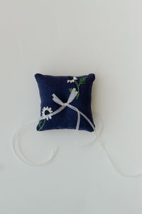 Manzanilla Navy Ring Pillow