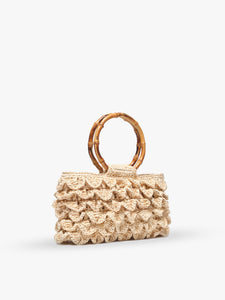 Maisel Ruffle Straw Mini Bag