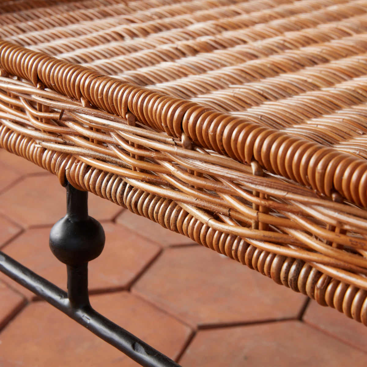 Lacoste Indoor/Outdoor Wicker Coffee Table Detail