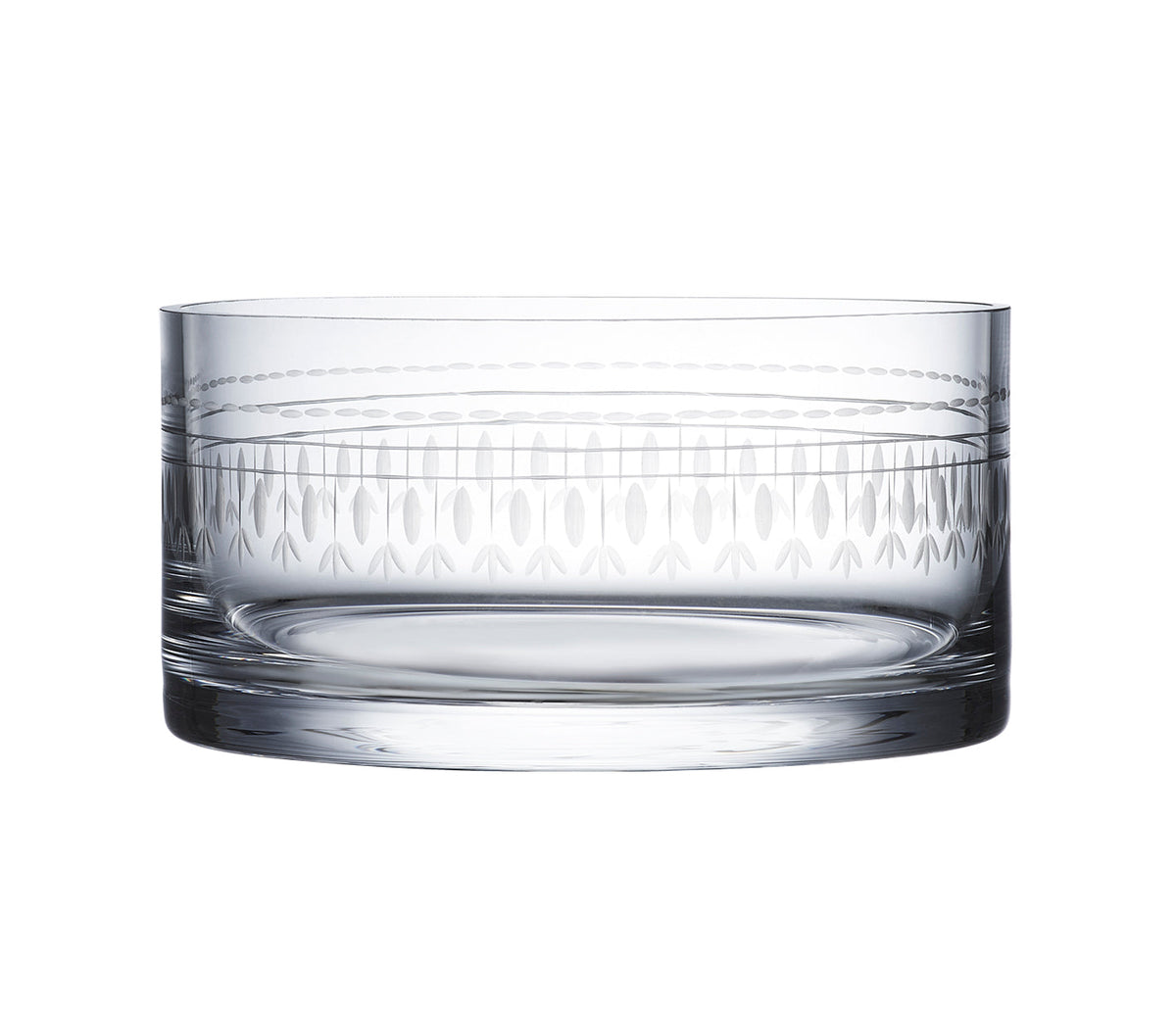 Crystal Ice Bucket with Ovals Design