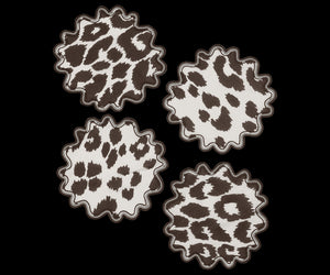 Matouk Schumacher Iconic Leopard Cocktail Napkin, Set of 4