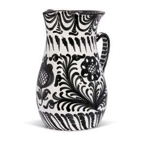 Large Pitcher With Hand Painted Designs