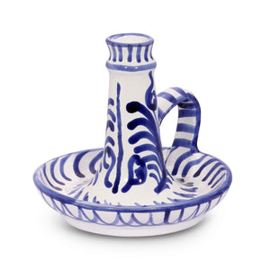 Casa Azul Candlestick with Hand-Painted Designs