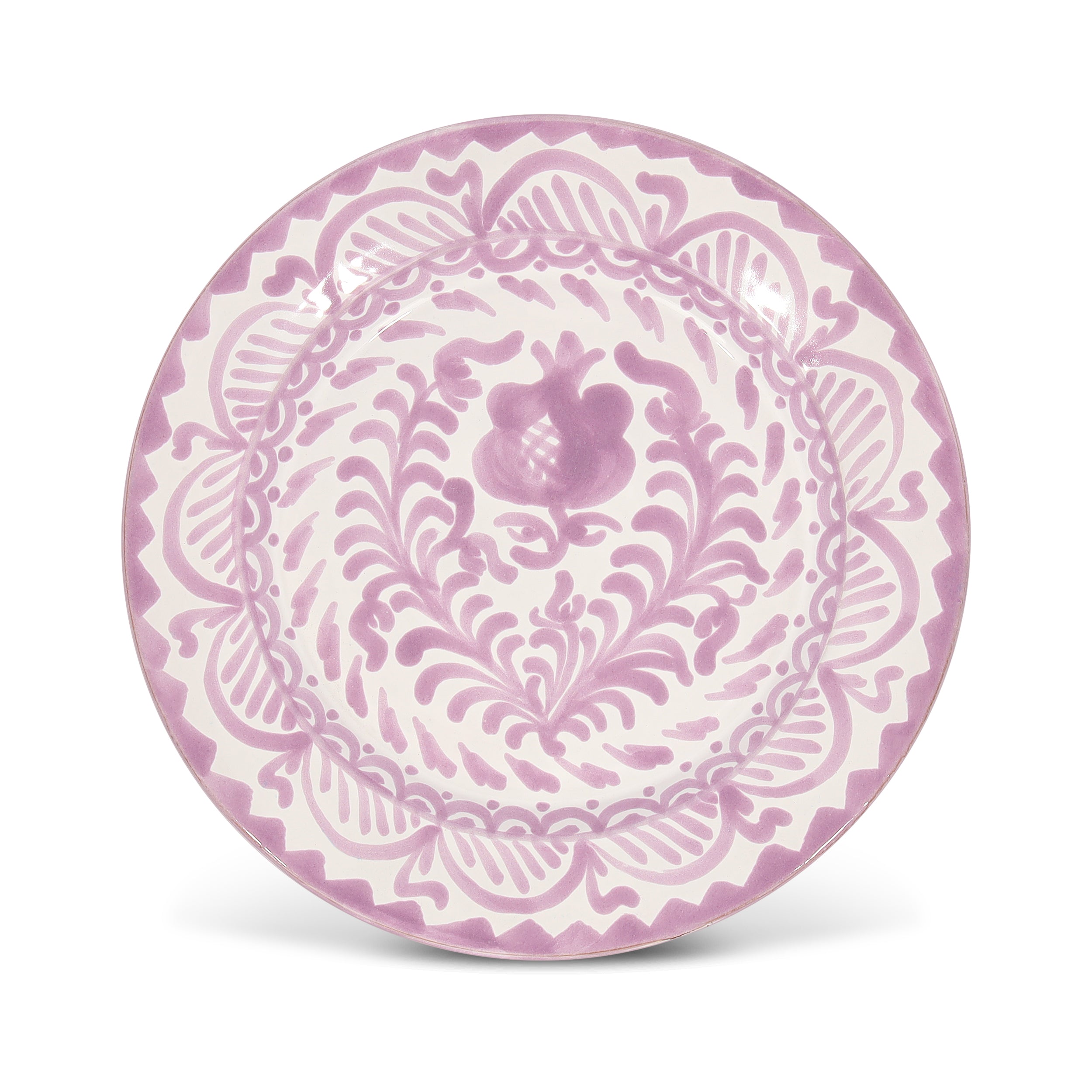 Casa Lila Salad Plate with Traditional Designs