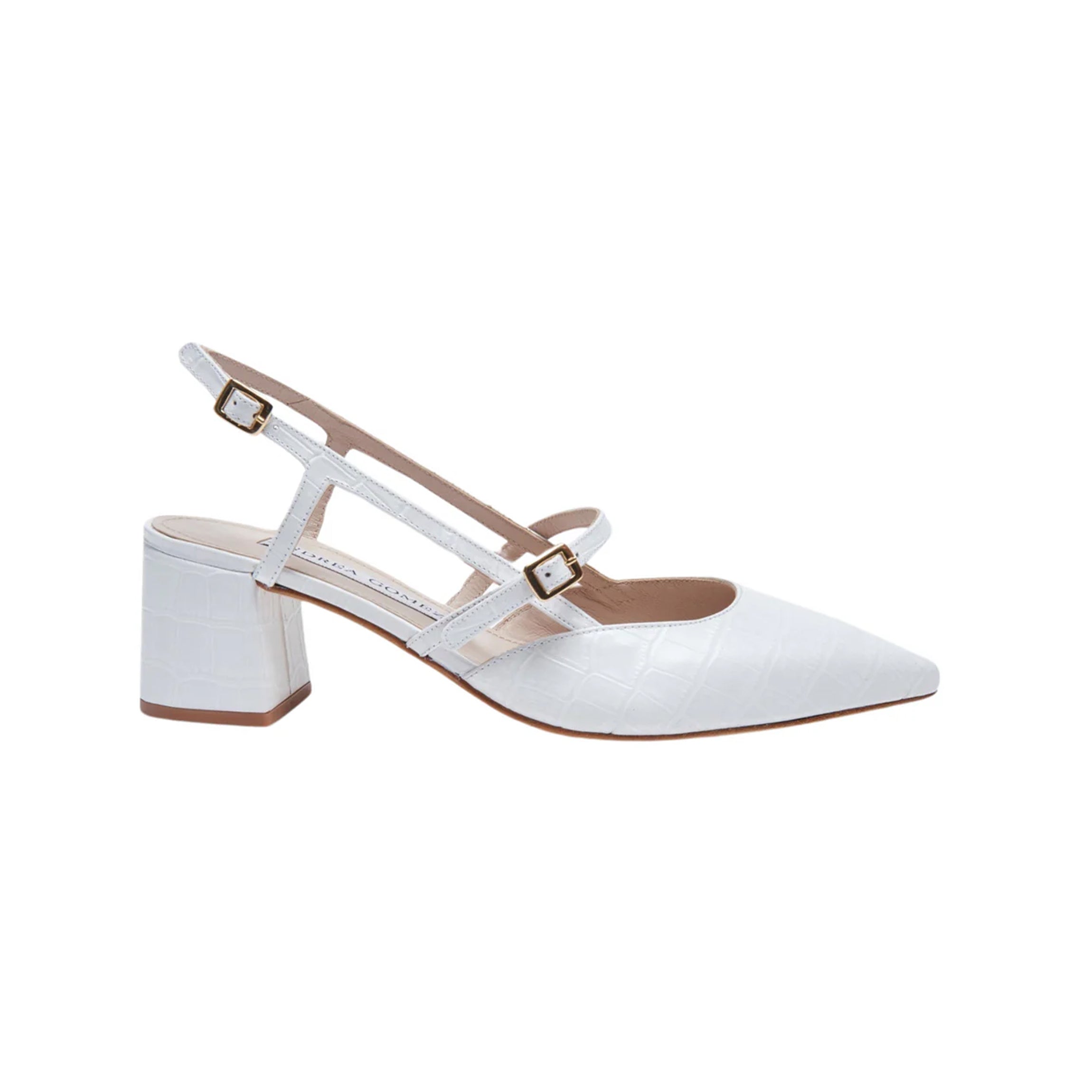 Iman Sandal in Faux Crocodile Leather