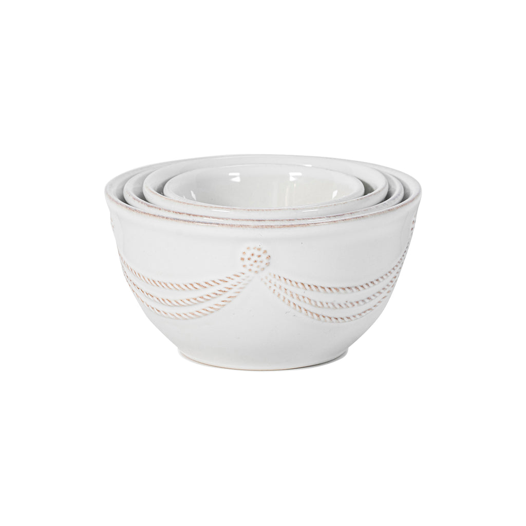 Berry & Thread Nesting Prep Bowl in Whitewash, Set of 4