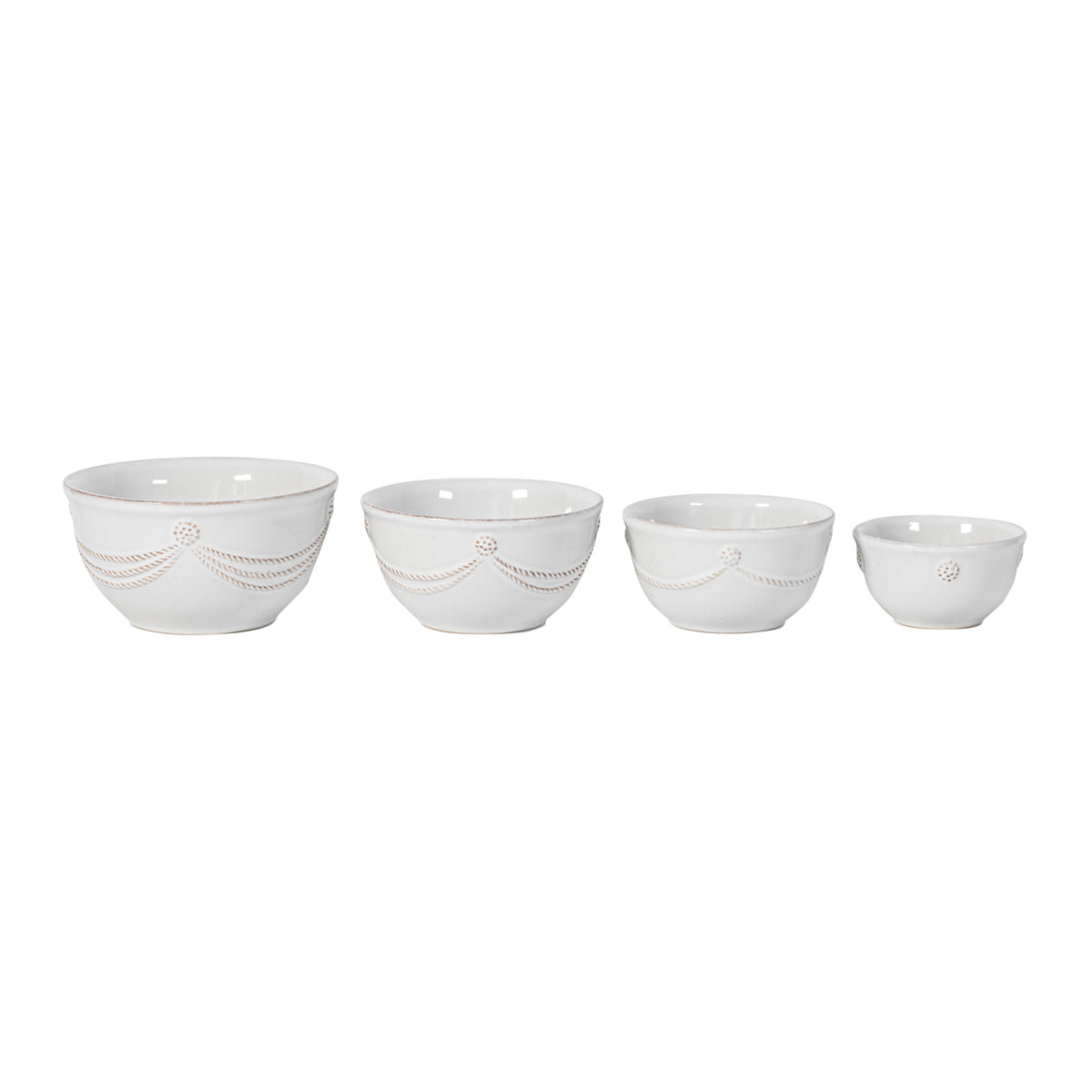 Berry & Thread Nesting Prep Bowl in Whitewash, Set of 4