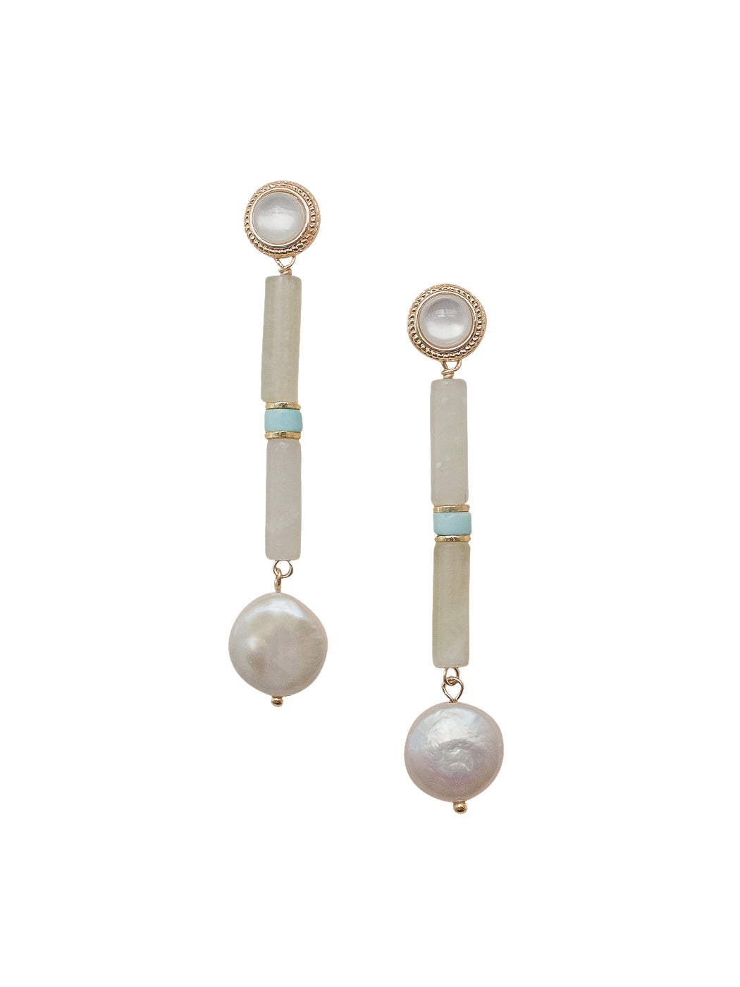 Jennie Earrings in Light-Green