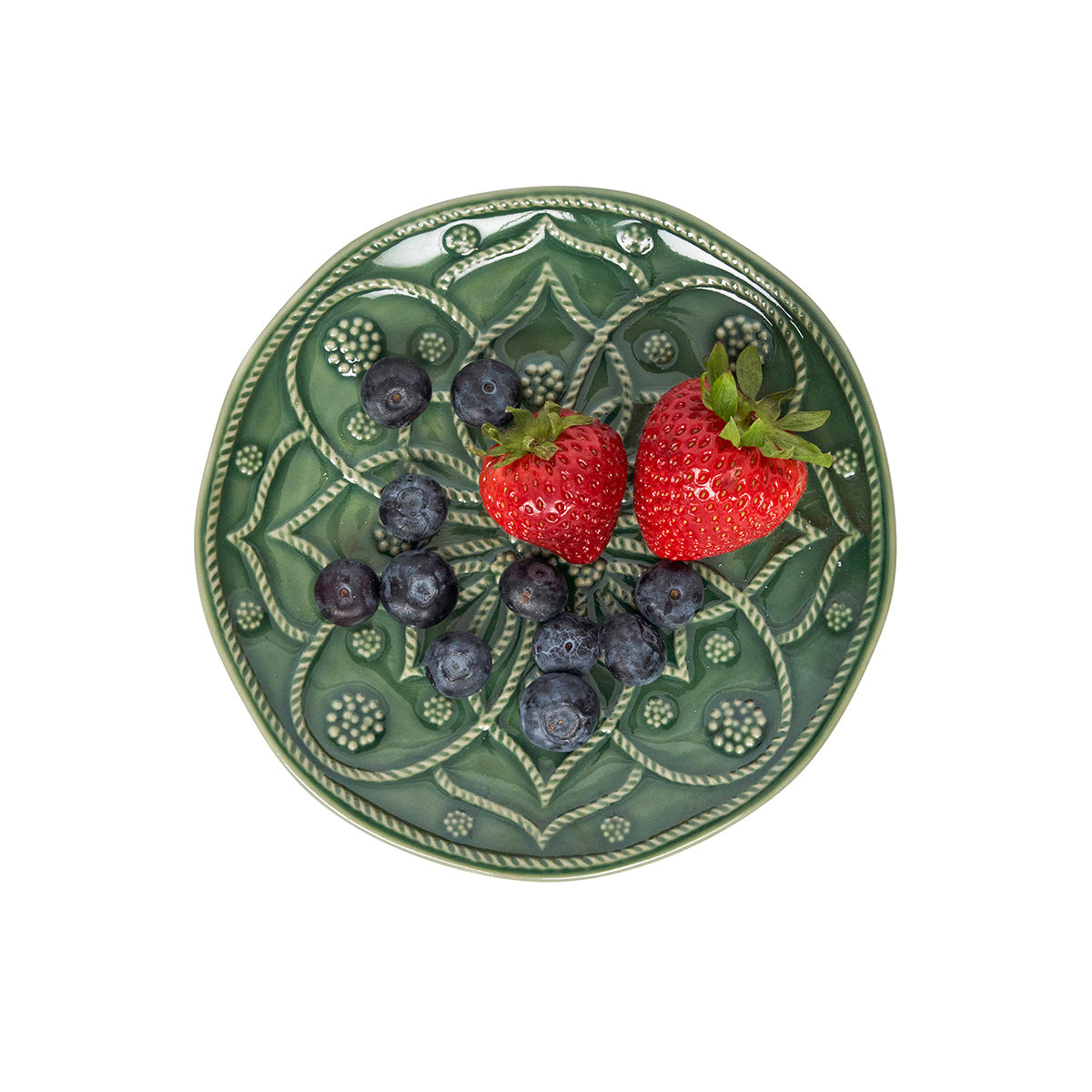 Jardins Du Monde Side/Cocktail Plate Assorted, Set of 4 in Basil