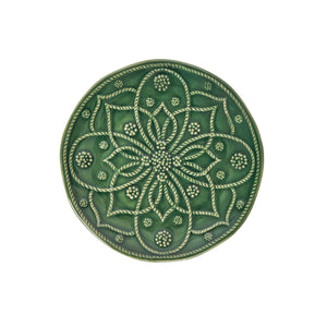 Jardins Du Monde Side/Cocktail Plate Assorted, Set of 4 in Basil