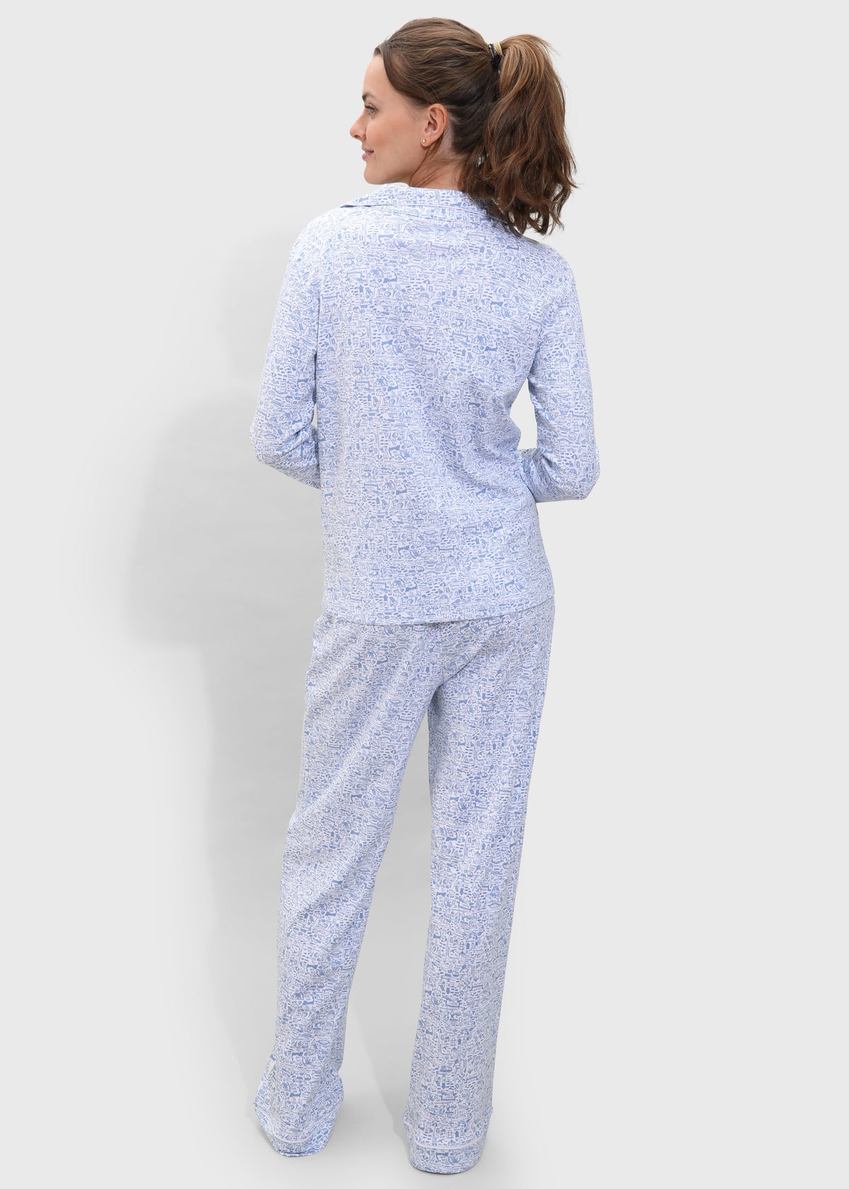 Cape Cod Women's Pajama Set Model Back