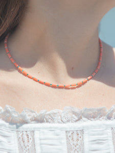 Julie Necklace in Coral-Blue