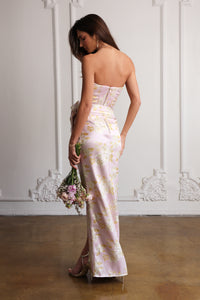 The June Dress in Light Lilac Baroque Floral