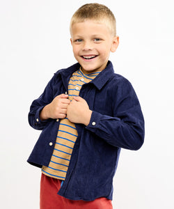 Jeffie Shirt in Navy Corduroy