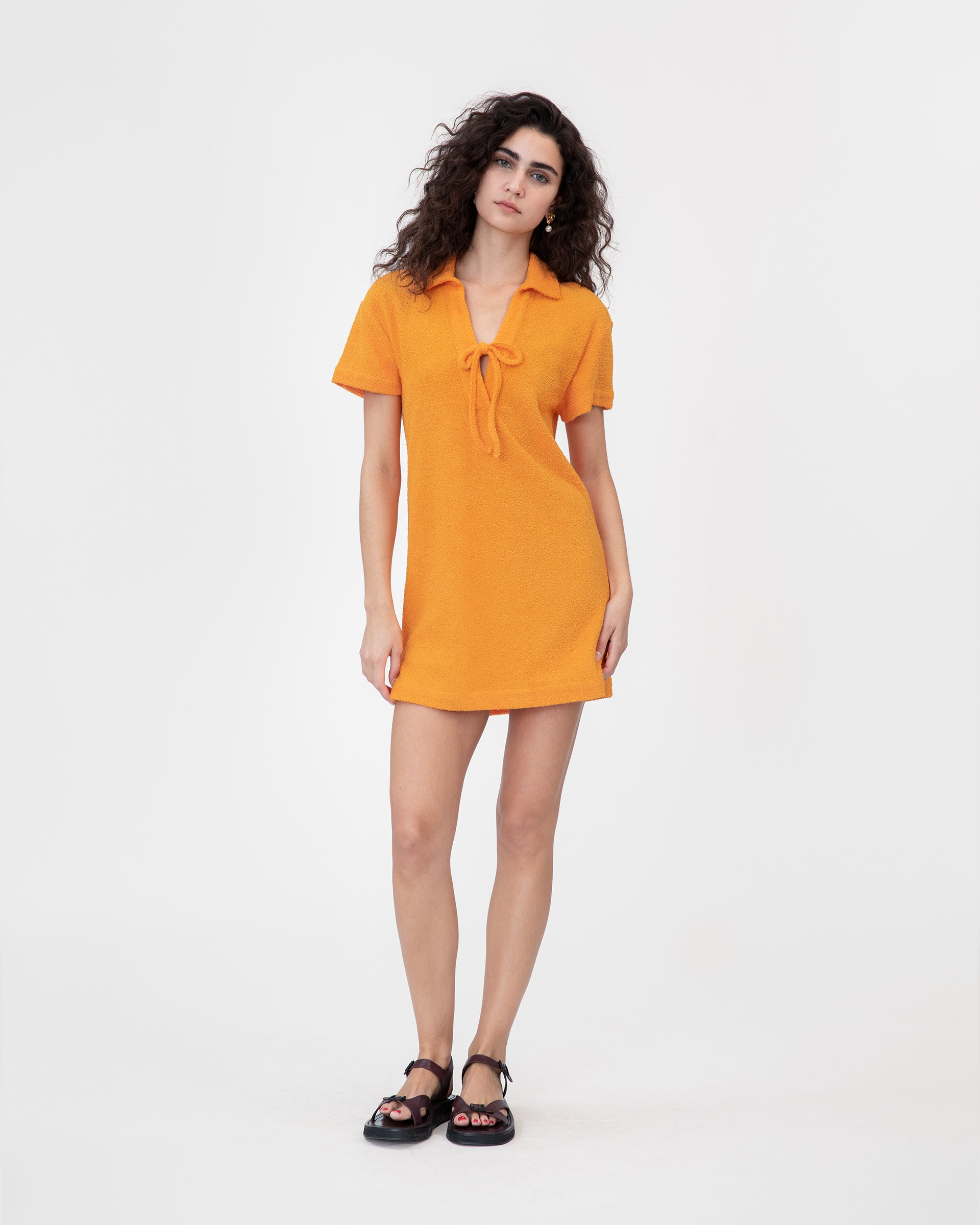 Joni Dress in Orange Peel