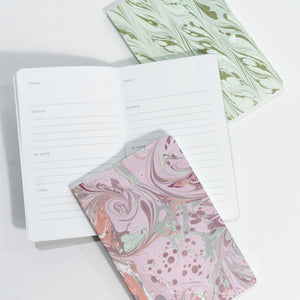 Decorative Marble Pocket Journals, Set of 3